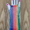 Rainbow Coloured Long Party Gloves