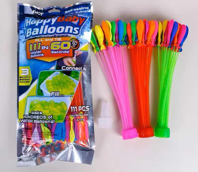Water balloons 111 in 60 seconds