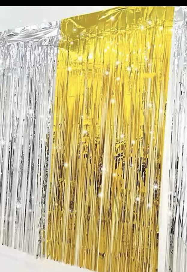 2 x 1m Party Decoration Foil Curtain