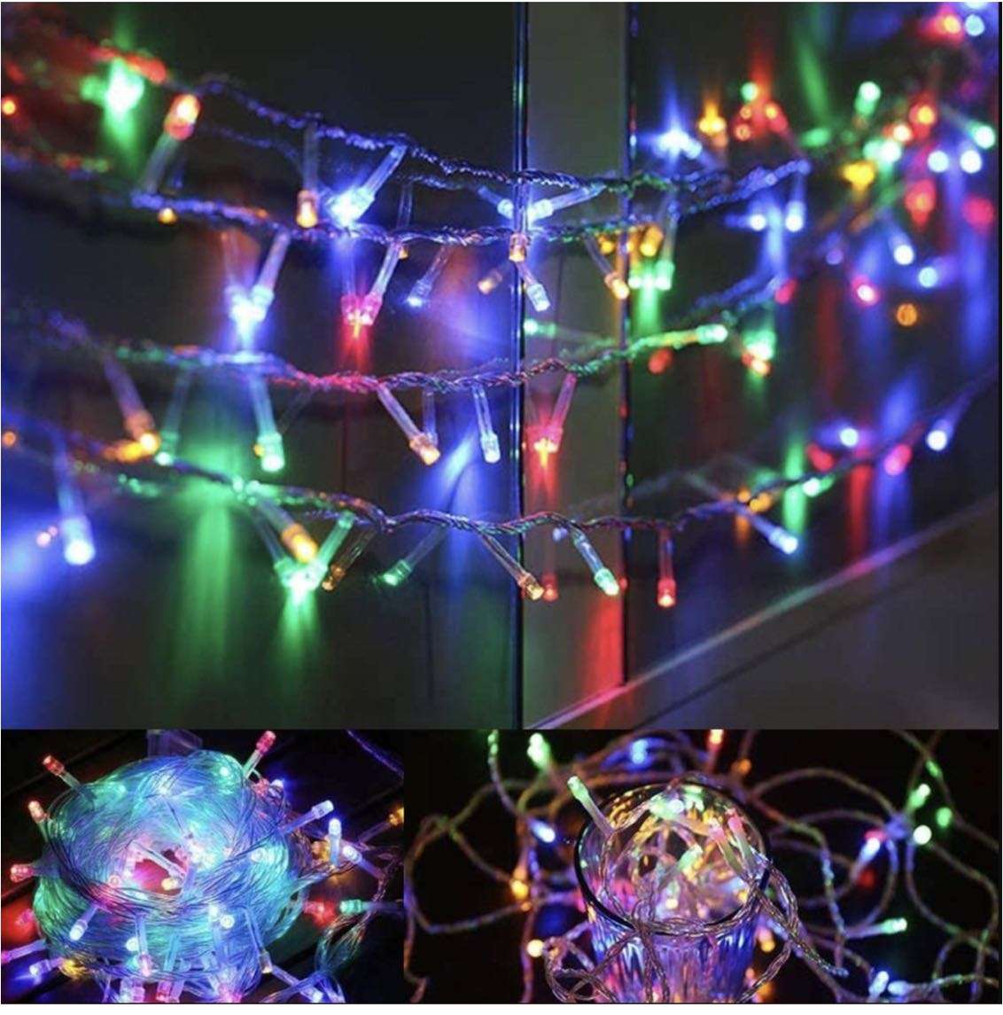 20M Battery Powered LED Fairy Lights Mix Colour