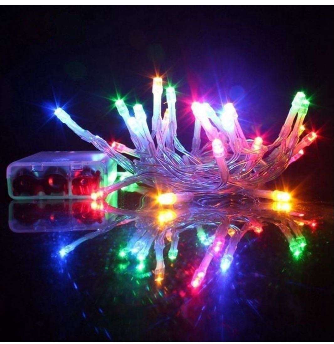 10M Battery Powered LED Fairy Lights Mix Colour