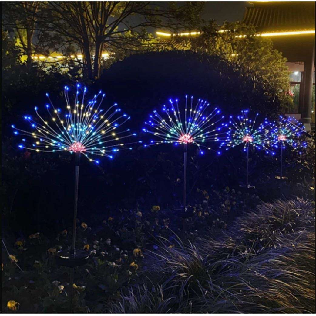 Decorative Starburst Lawn Stake Lights Mix Colour