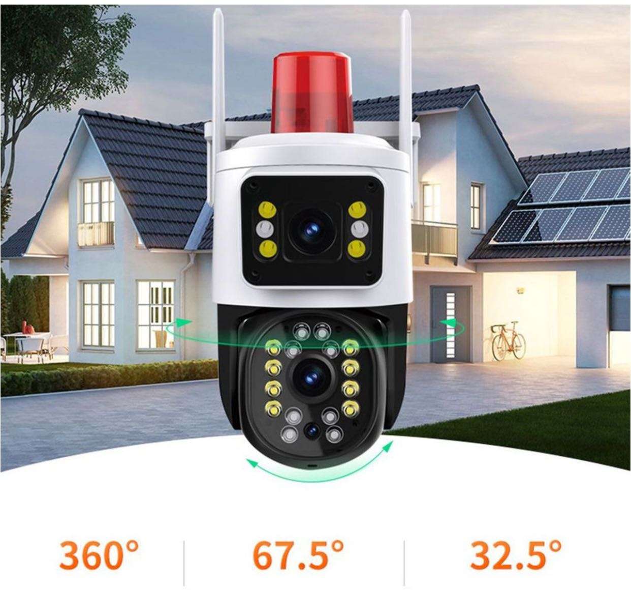 Dual Lens Security WiFi Camera