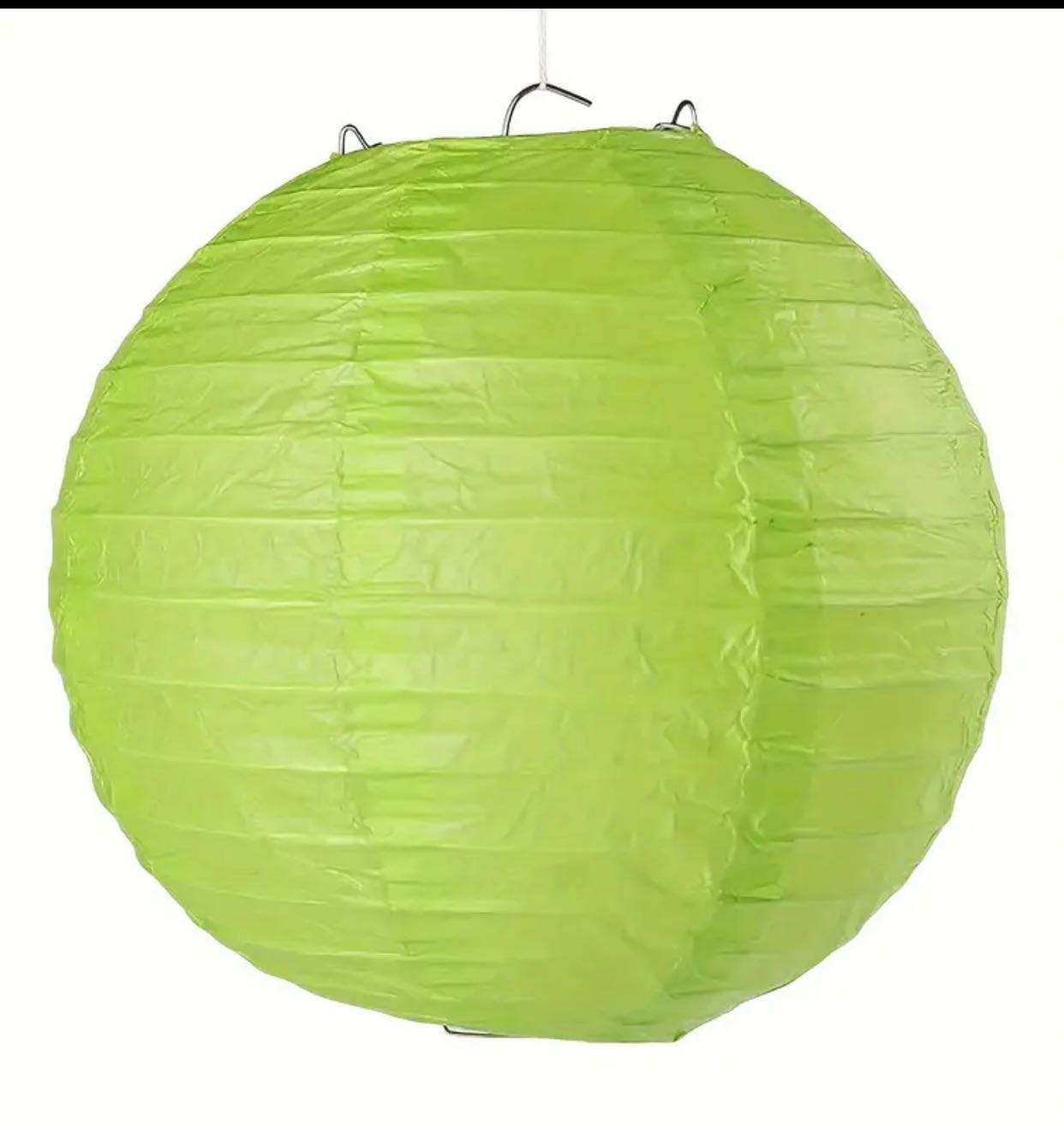 Paper Lantern 16 Inches Lime Green