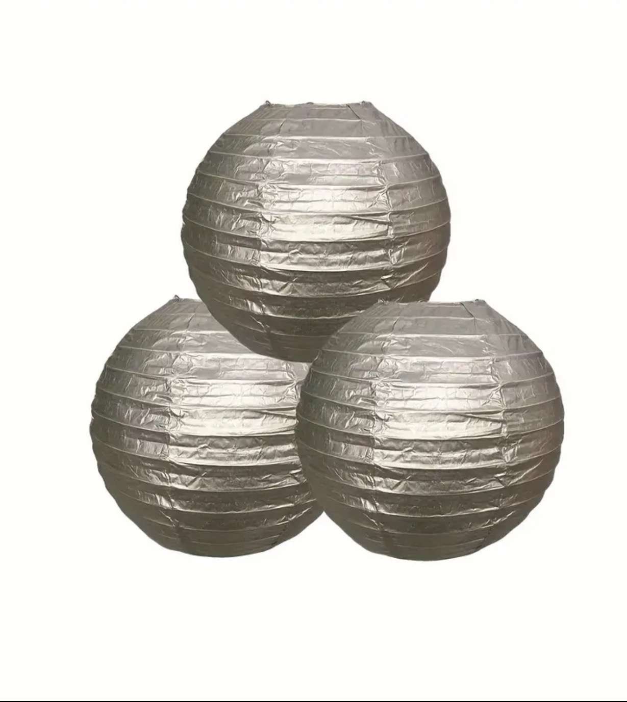 Paper Lantern 20 Inches Silver